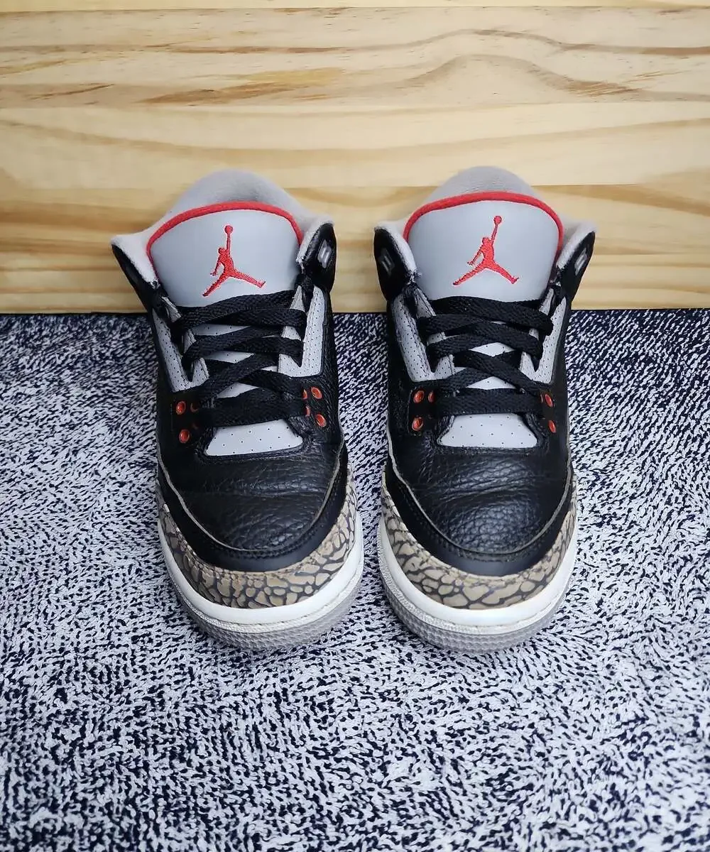 Nike Air Jordan 3 Retro Black Cement 2018, Size 5 Youth